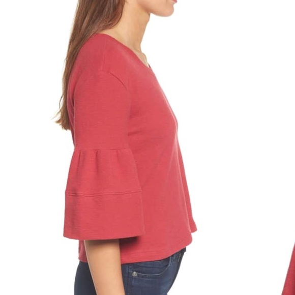Nordstrom Caslon Ruffle Sleeve Top - Picture 5 of 6